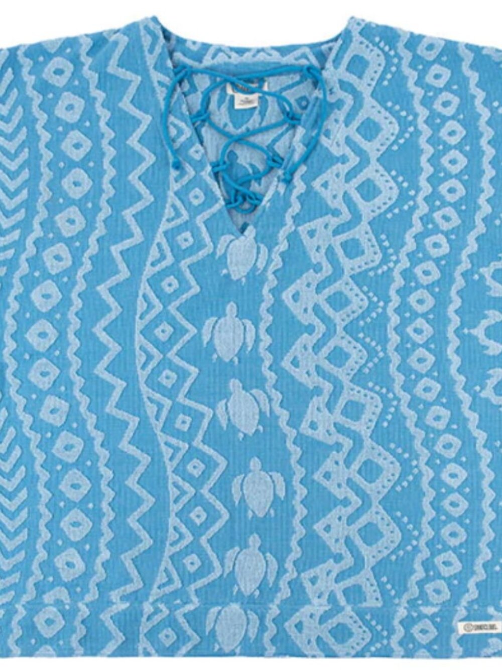 Sand Cloud Beach Poncho OS Teal Sea Turtle Organic Cotton Terry Cloth Cover Up - Picture 4 of 6